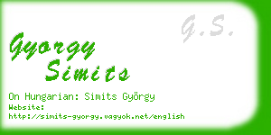 gyorgy simits business card