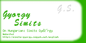 gyorgy simits business card